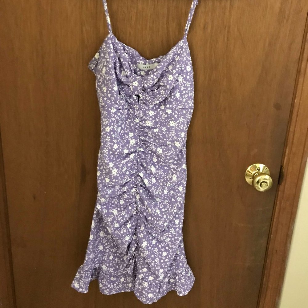 Cinched Purple Dress